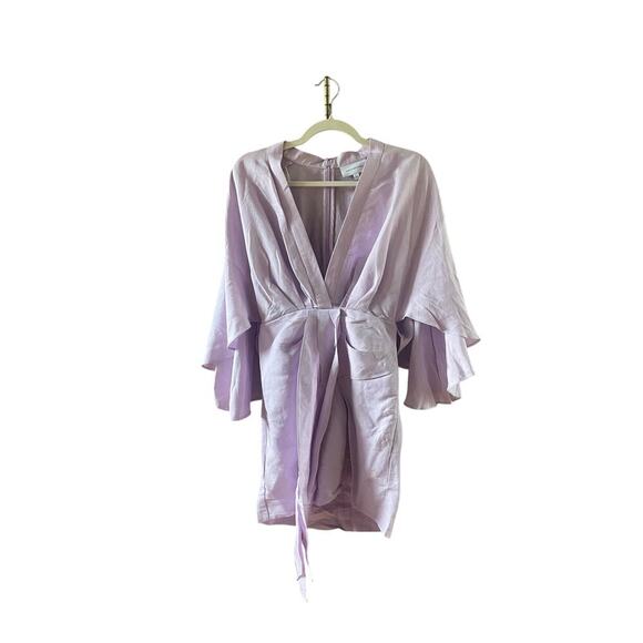 NWT Significant Other Lola Lilac Mini Linen Blend Dress Size 2 - Picture 5 of 13